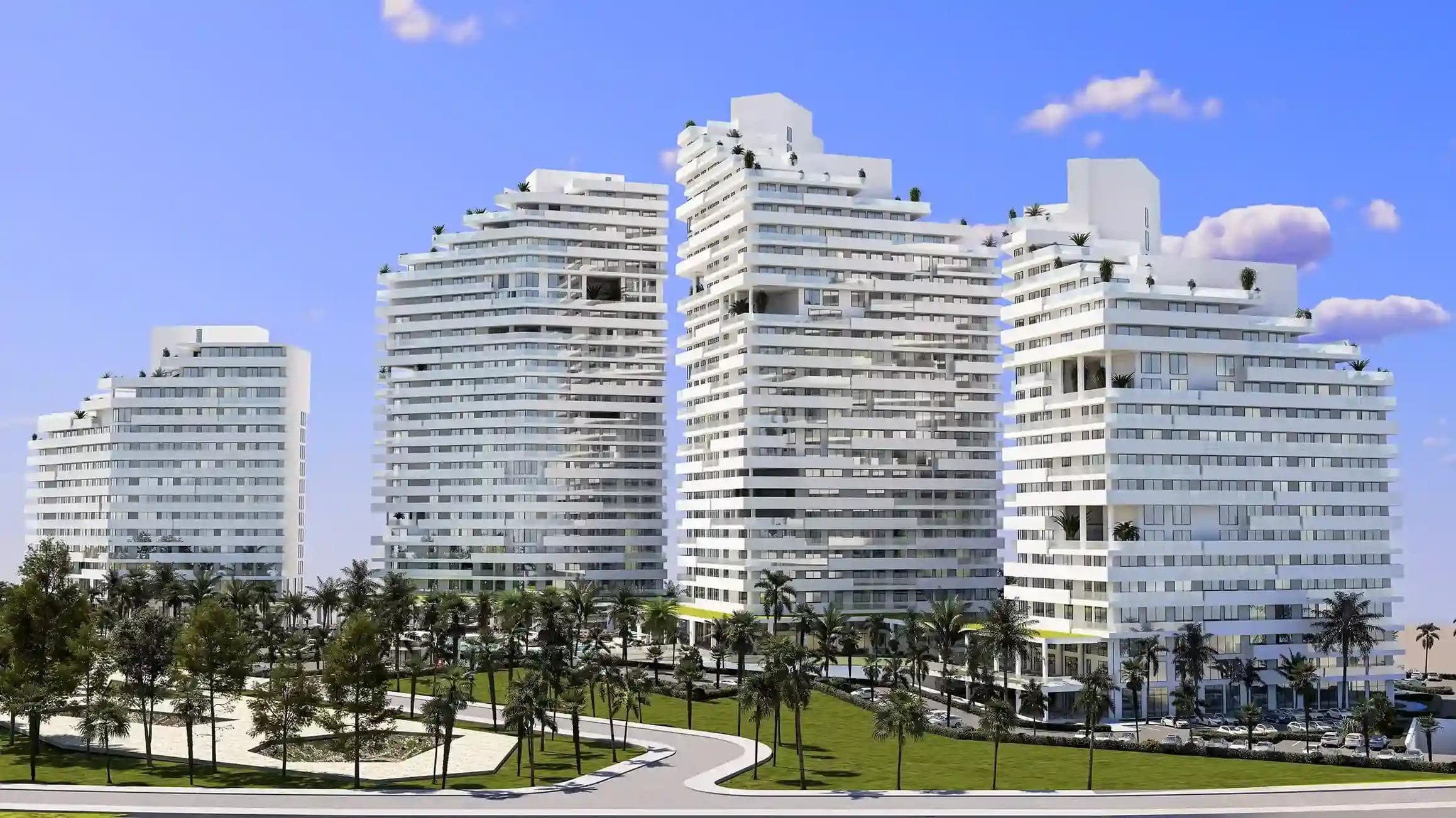 KKTC inşaat şirketi Döveç Group'un İskele Long Beach'teki ödüllü Querencia kuleleri
